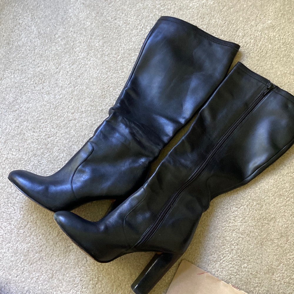 Vero Cuoio black Italian tall boots 7.5